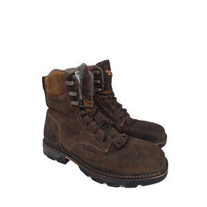 Georgia Men's 8" Alloy Toe Waterproof Lacer Work Boot GB00650 Brown Size 9.5M